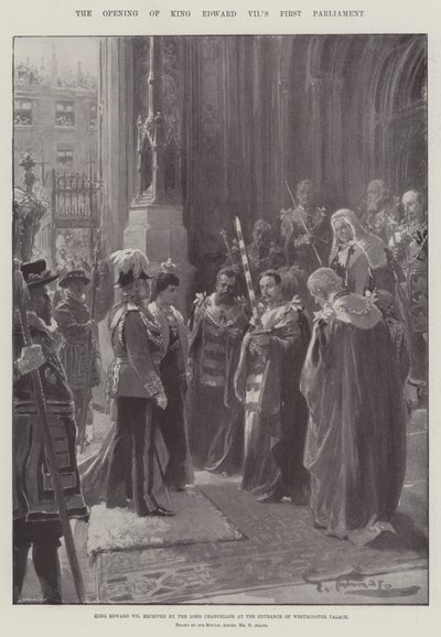 Die Eröffnung des ersten Parlaments von König Edward VII von G.S. Amato